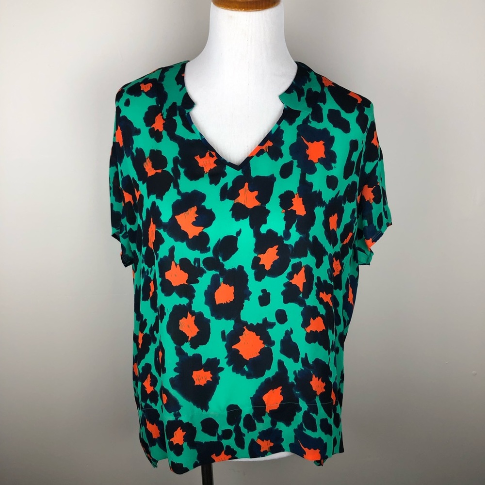 {Cabi} Multi Color Leopard Print Blouse - image 1
